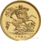 Gold Proof Half Sovereign Boxed (1984)