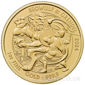 2024 Beowulf & Grendel Myths & Legends 1oz Gold Coin