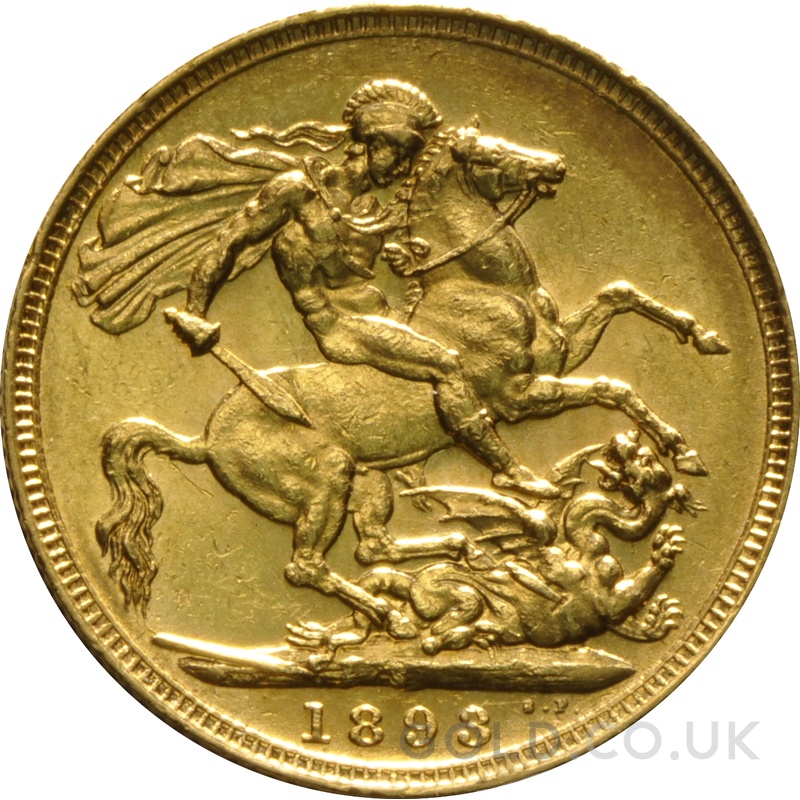 1893 Gold Sovereign Coin Queen Victoria Jubilee Head Sydney