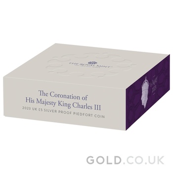 2023 £5 Silver Crown Coronation of King Charles III Proof Piedfort Coin Boxed