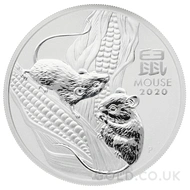 2020 Silver Perth Mint Year of the Mouse 1oz