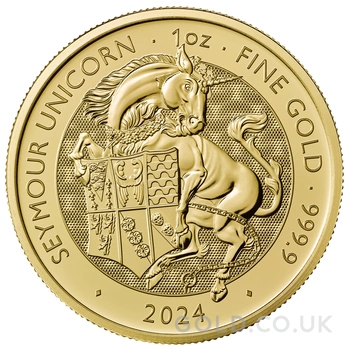 2024 Seymour Unicorn Gold Coin Tudor Beasts 1oz