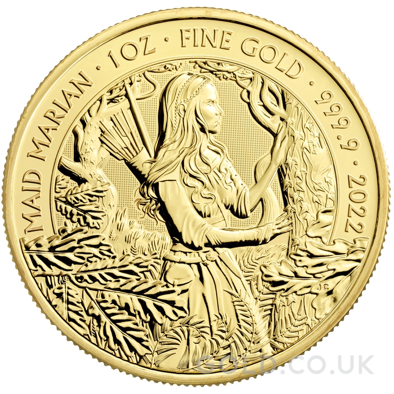 2022 Maid Marian Gold Coin Myths & Legends 1oz
