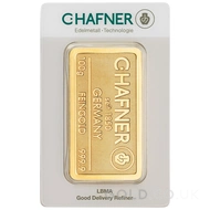 100g C. Hafner Gold Minted Bar
