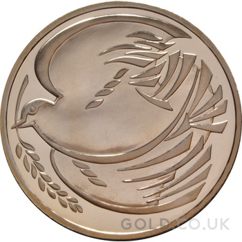 1995 Proof £2 Gold Coin Dove of Peace 1945 in Peace Goodwill