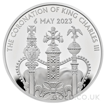 2023 £5 Silver Crown Coronation of King Charles III Proof Piedfort Coin Boxed