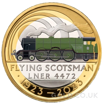2023 £2 Piedfort Proof 100th Anniversary of the Flying Scotsman Silver Coin Boxed