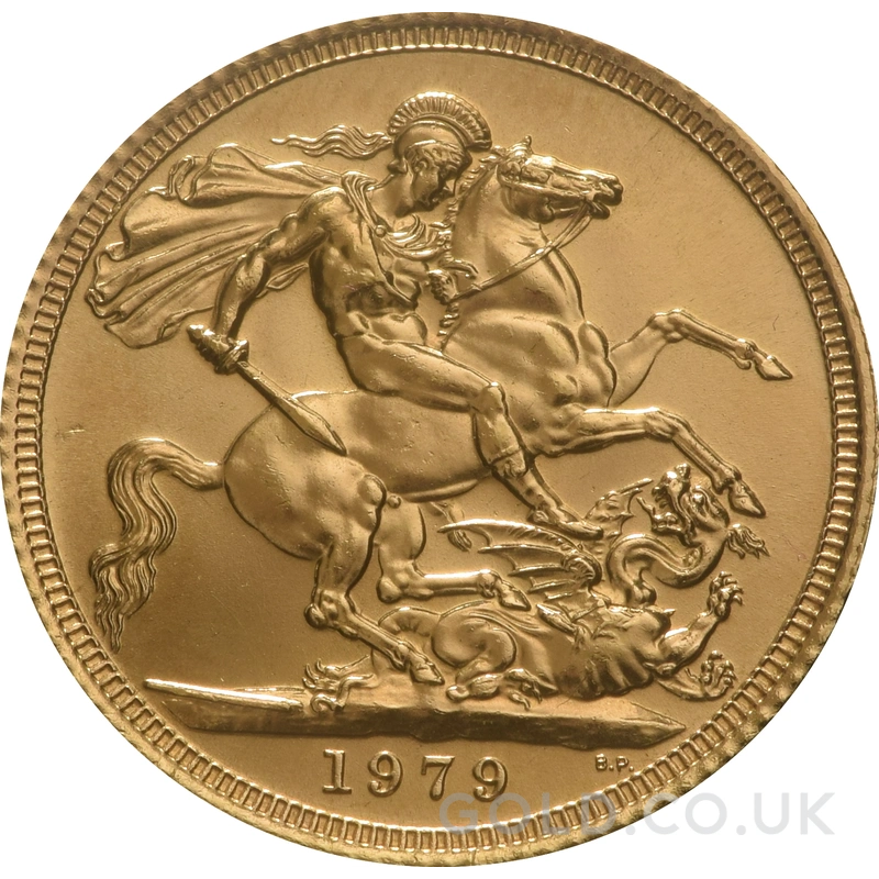 1979 Gold Sovereign Coin Elizabeth II Decimal Portrait
