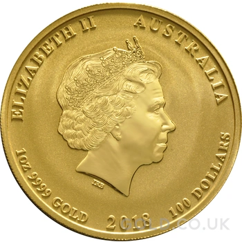 1oz Perth Mint Year of the Dog 2018 Gold Coin