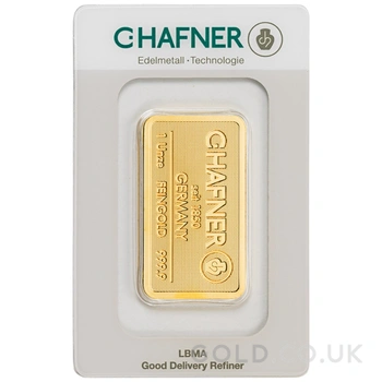 1oz Gold Bar C. Hafner Minted