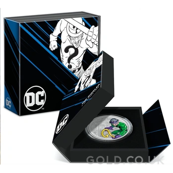 2023 The Riddler DC Villains 1oz Proof Silver Coin Boxed