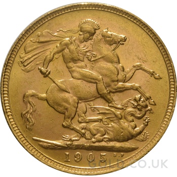 1905 Gold Sovereign Coin Edward VII Melbourne