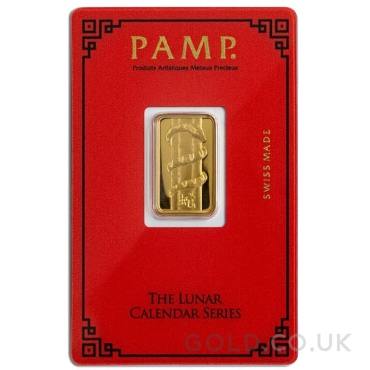 5g Gold Bar Year of the Snake PAMP