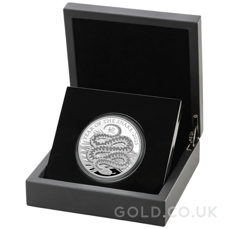 2025 Royal Mint 5oz Year of the Snake Proof Silver Coin Boxed
