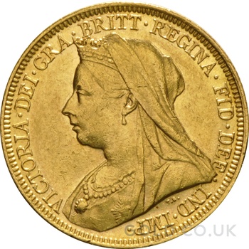 1895 Gold Sovereign Coin Queen Victoria Old Head Sydney