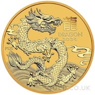 Twentieth Ounce Gold Perth Mint Year of the Dragon (2024)
