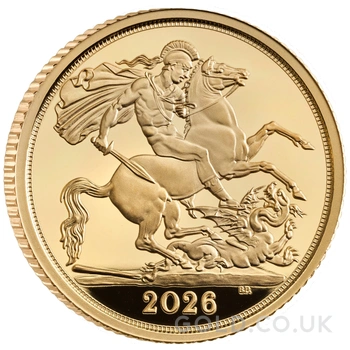 2026 Proof Gold Half Sovereign Coin Boxed