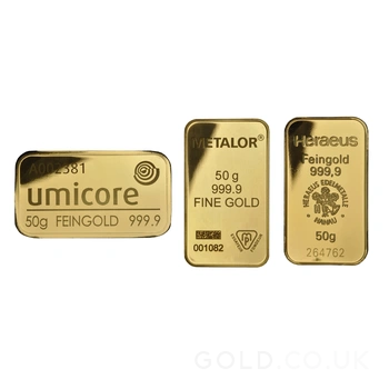 50g Gold Bars (Pre Owned)