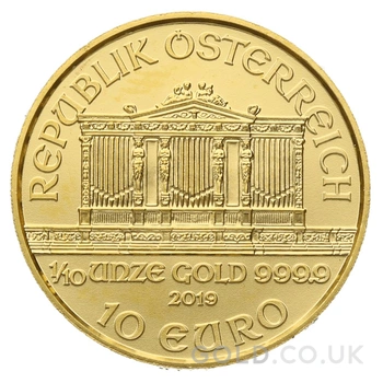 2019 1/10oz Austrian Gold Philharmonic Coin