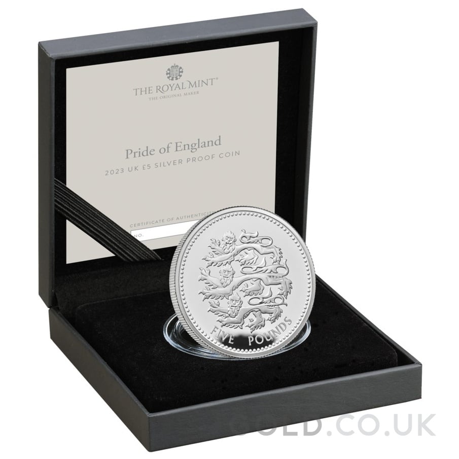 2023 Proof Silver Crown £5 Coin  The Pride of England Boxed