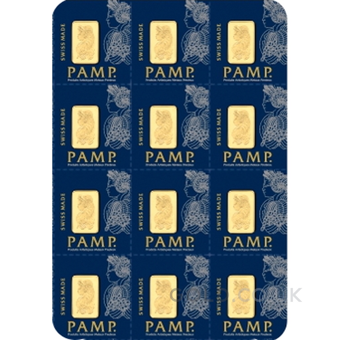 12g Gold Bar PAMP Multigram Minted