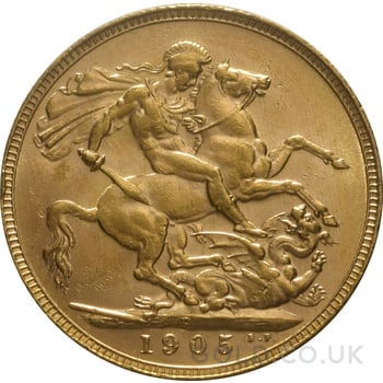 1905 Gold Sovereign Coin Edward VII Perth