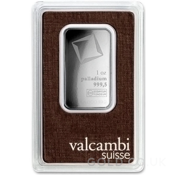 1oz Palladium Bar Valcambi