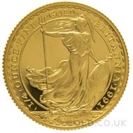 1991 Quarter Ounce Proof Britannia