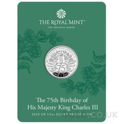 2023 75th Birthday of King Charles III 1/2oz Silver Proof Coin