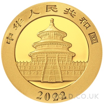 2022 1g Chinese Panda Gold Coin