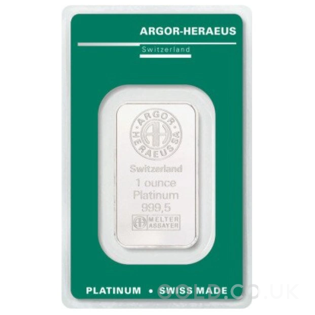 1oz Platinum Bar Argor Heraeus