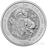 The Seymour Unicorn - Tudor Beasts 2oz Silver Coin (2024)