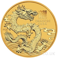 2024 1/10oz Gold Perth Mint Lunar Year of the Dragon