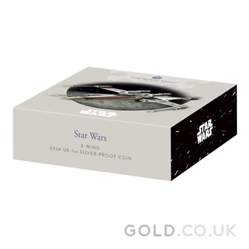 2024 1oz X-Wing Star Wars Proof Silver Coin Boxed