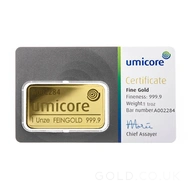 1oz Umicore Gold Bar