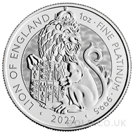 2022 Platinum Lion of England 1oz Tudor Beast