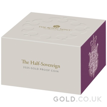 2025 Proof Gold Half Sovereign Coin Boxed