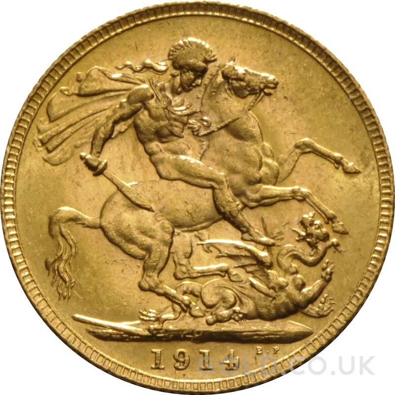 1914 Gold Sovereign Coin George V Perth