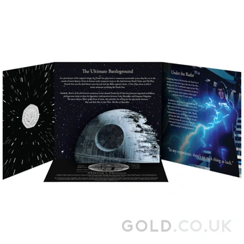 2024 50p Star Wars Death Star Proof Silver Coin Boxed