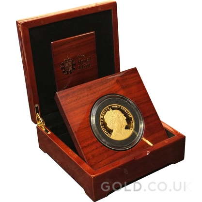 2017 Platinum Wedding Anniversary 5oz Proof Gold £10 Coin Boxed