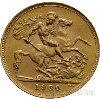 1930 Gold Sovereign Coin George V SA
