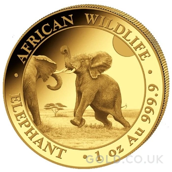 2024 1oz African Wildlife Elephant Gold Coin