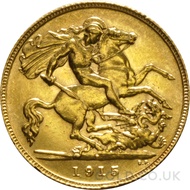 1915 George V Gold Half Sovereign (Perth Mint)