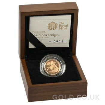 2010 Proof Gold Half Sovereign Boxed