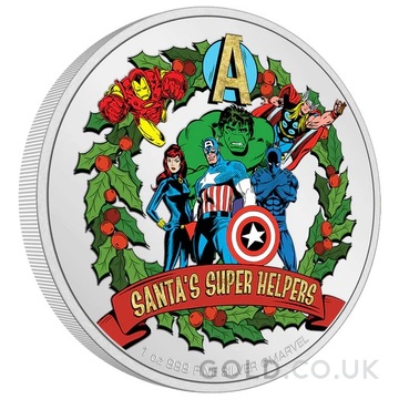 2023 Marvel Season’s Greetings 1oz Silver Coin Boxed