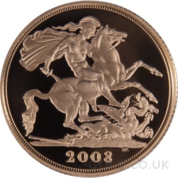 2008 Proof Gold Sovereign Boxed