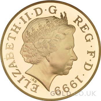 1999 2000 Proof Gold Crown £5 Coin  Millennium Boxed