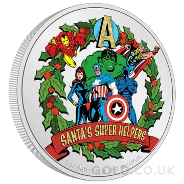 2023 Marvel Season’s Greetings 1oz Silver Coin Boxed