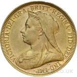 Victoria, Old Veiled Head - Gold Sovereign