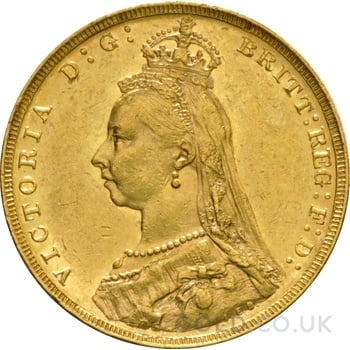 1887 Gold Sovereign Coin Queen Victoria Jubilee Head Melbourne
